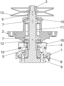 Spindle Diagram and Parts List for XT2-SLX50KW (13AFA2TLA10)(2021) Cub Cadet Lawn Tractor